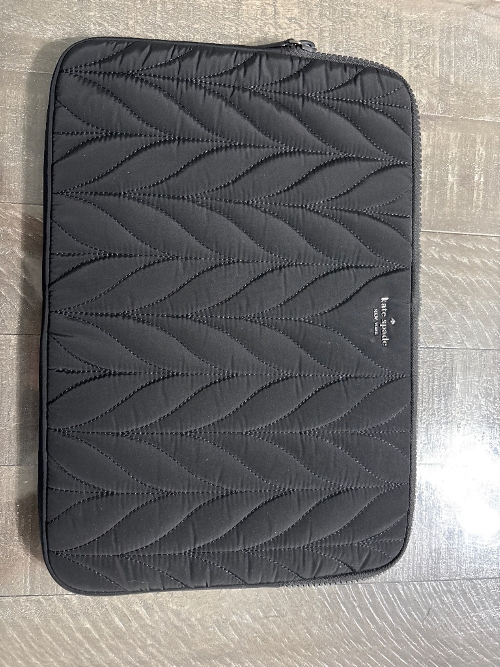 Kate Spade Black Quilted Laptop Case